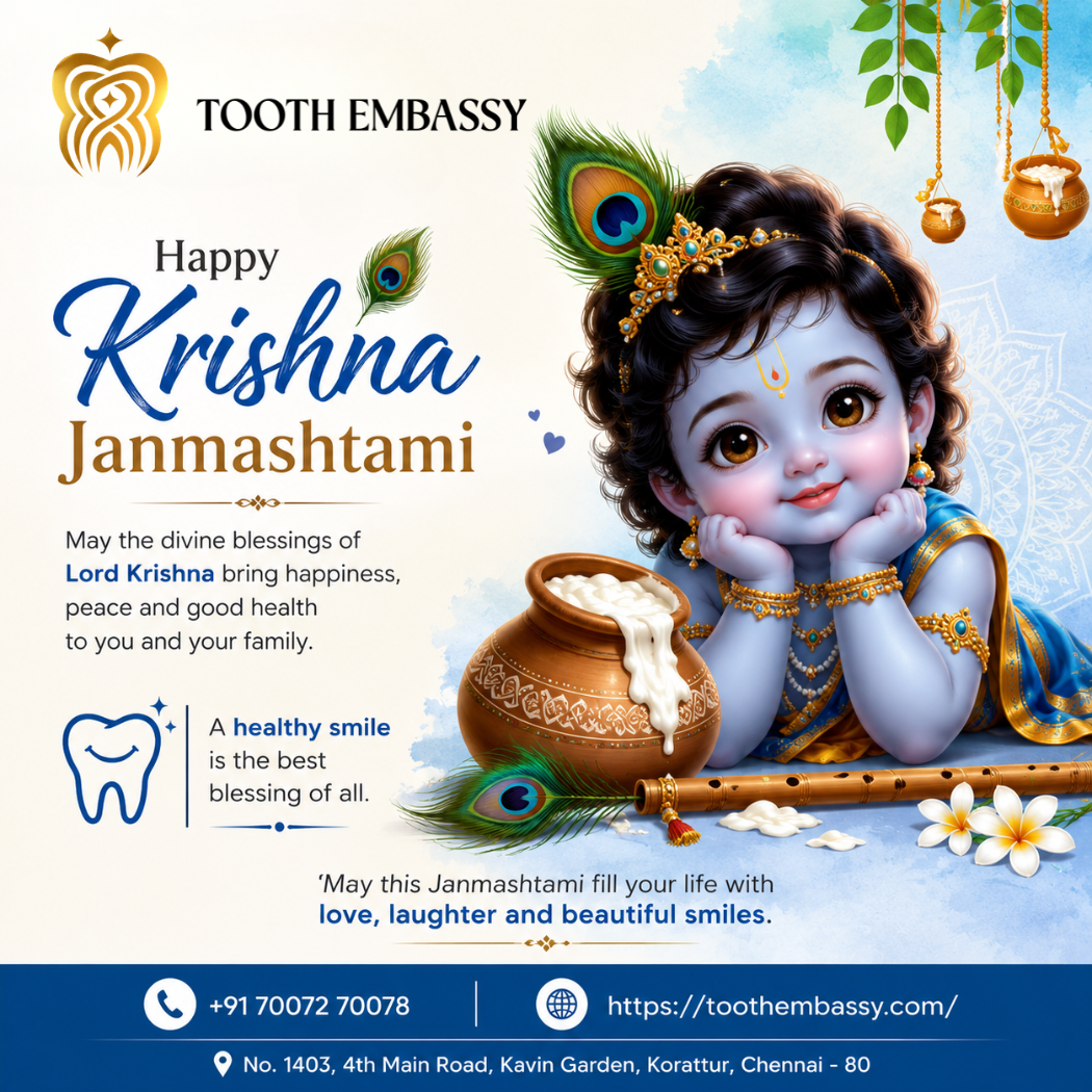 Krishna Janmashtami wishes from Tooth Embassy
